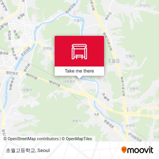 초월고등학교 map