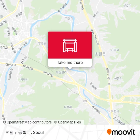 초월고등학교 map