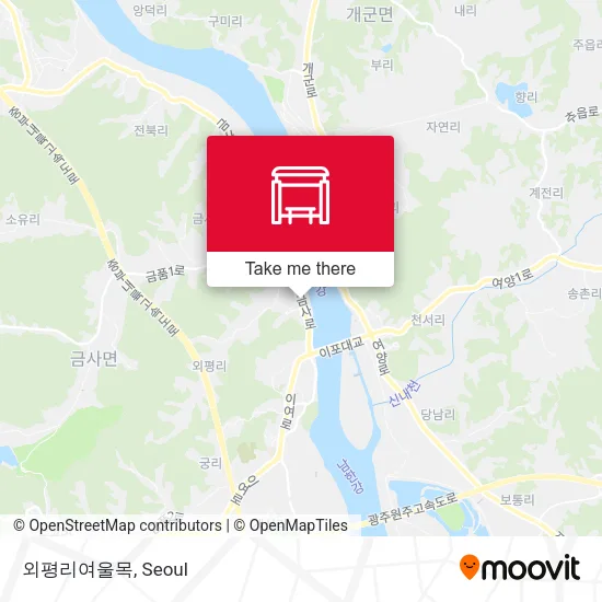 외평리여울목 map