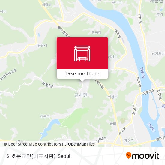 하호분교앞(미표지판) map