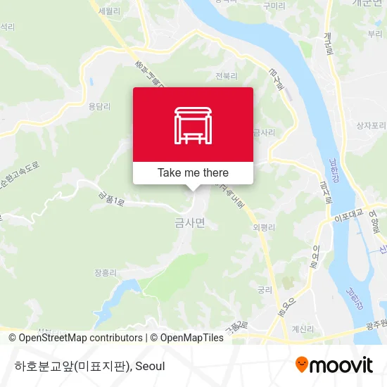 하호분교앞(미표지판) map