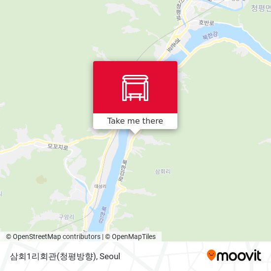 삼회1리회관(청평방향) map