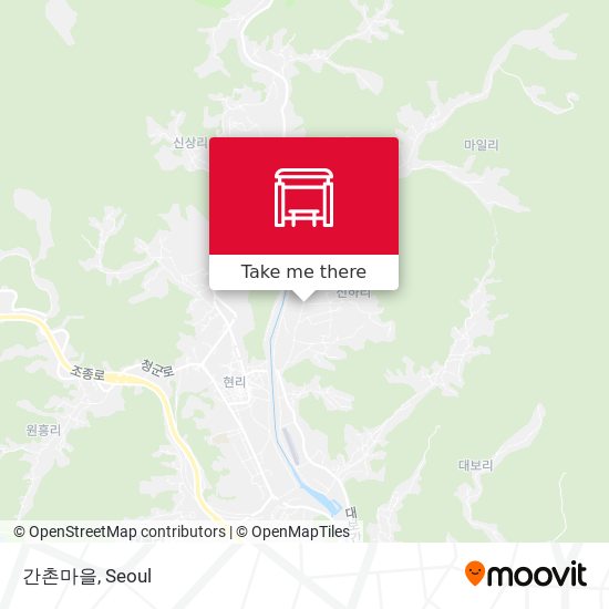 간촌마을 map