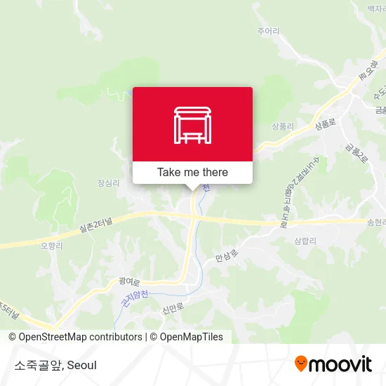 소죽골앞 map