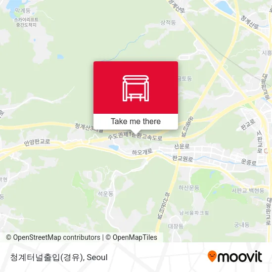 청계터널출입(경유) map