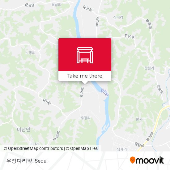 우정다리앞 map