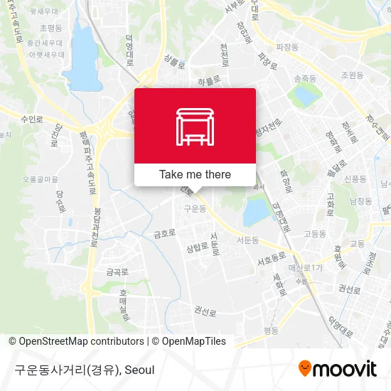 구운동사거리(경유) map