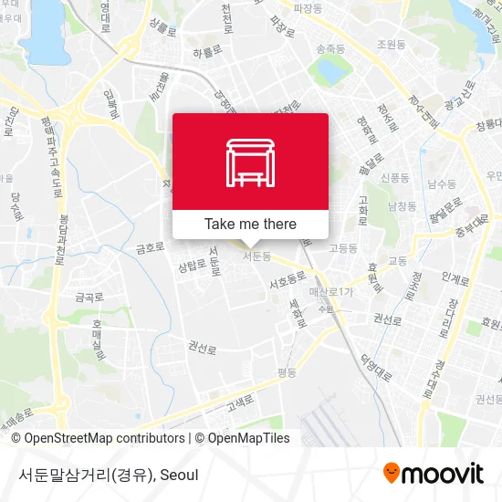 서둔말삼거리(경유) map