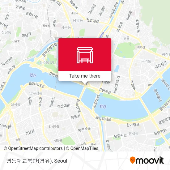 영동대교북단(경유) map