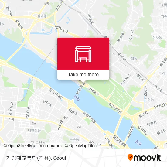 가양대교북단(경유) map