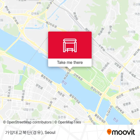 가양대교북단(경유) map