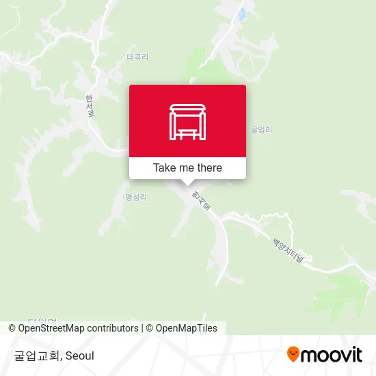 굴업교회 map