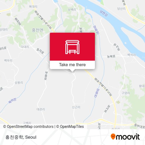 흥천중학 map