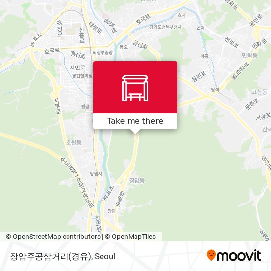 장암주공삼거리(경유) map