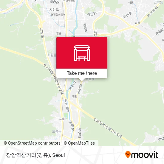 장암역삼거리(경유) map