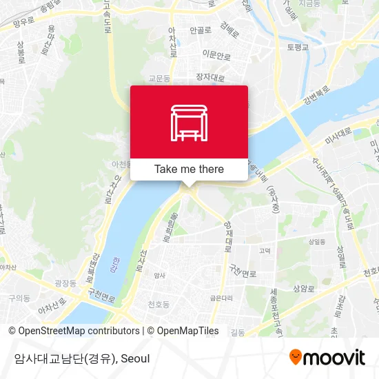 암사대교남단(경유) map