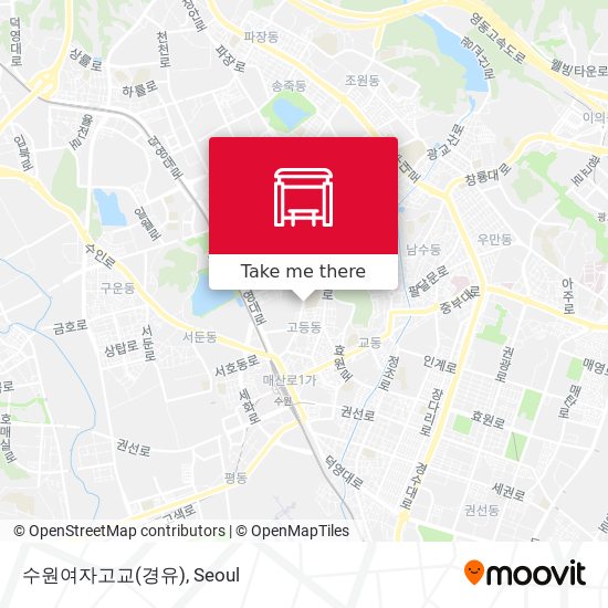 수원여자고교(경유) map
