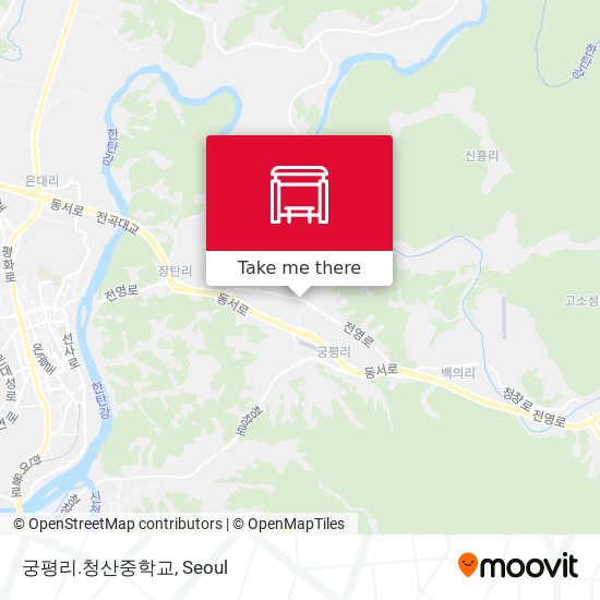 궁평리.청산중학교 map