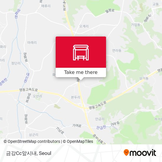 금강Cc앞시내 map