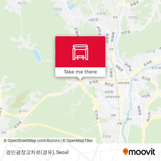 경민광장교차로(경유) map