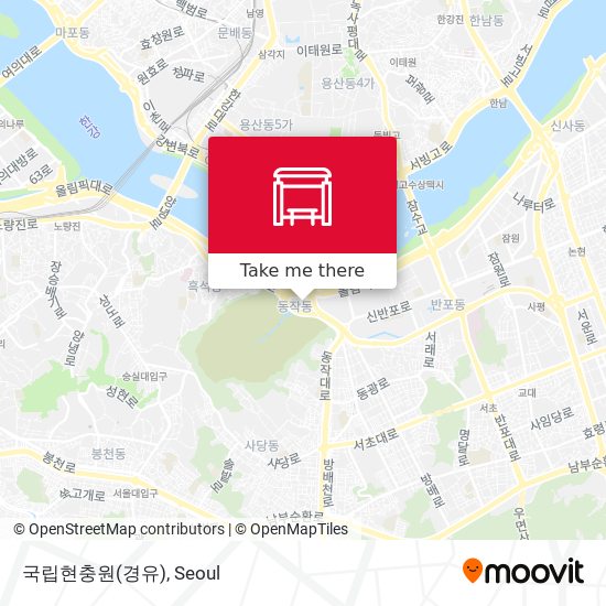 국립현충원(경유) map