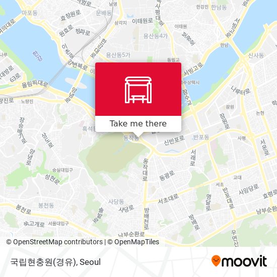 국립현충원(경유) map