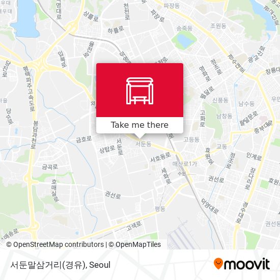 서둔말삼거리(경유) map