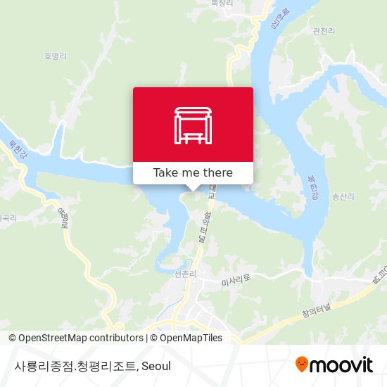 사룡리종점.청평리조트 map