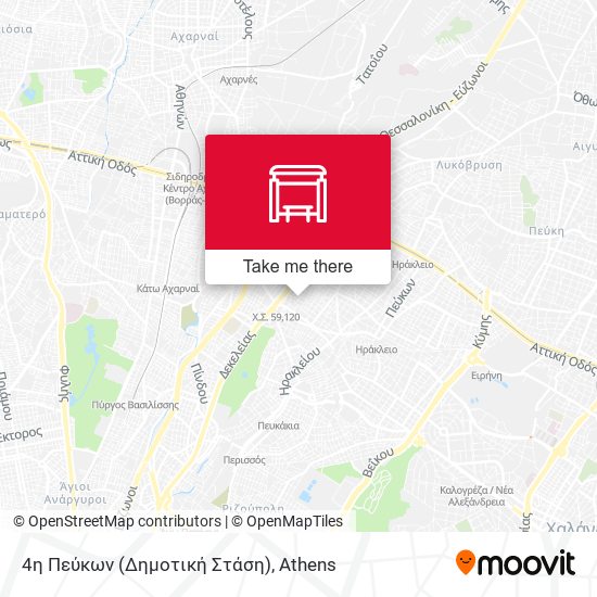 4η Πεύκων (Δημοτική Στάση) map