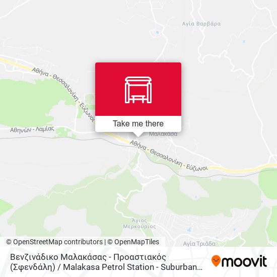 Βενζινάδικο Μαλακάσας - Προαστιακός (Σφενδάλη) / Malakasa Petrol Station - Suburban (Sfendali) map