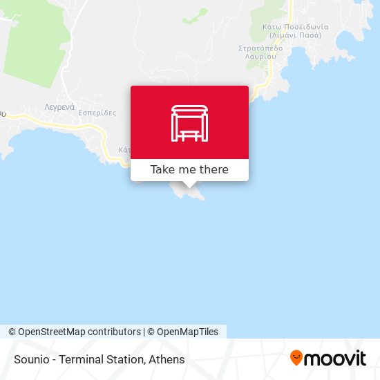 Sounio - Terminal Station map
