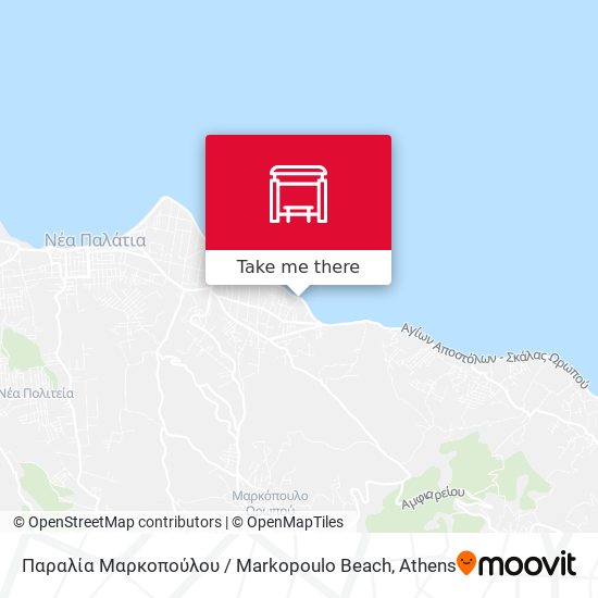 Παραλία Μαρκοπούλου / Markopoulo Beach map