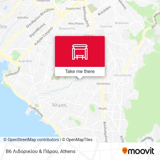 Β6 Λιδορικίου & Πάρου map