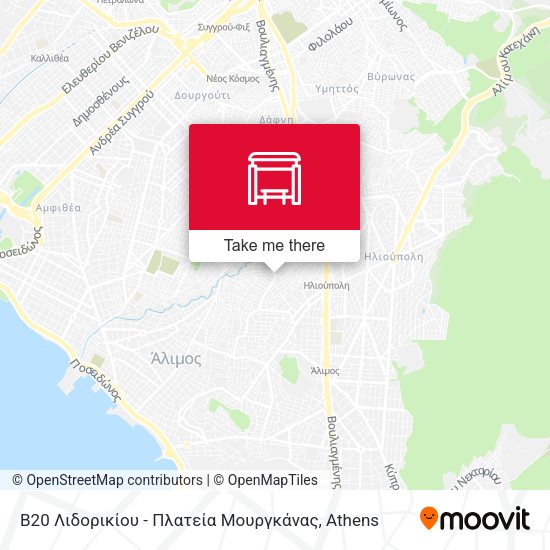 Β20 Λιδορικίου - Πλατεία Μουργκάνας map