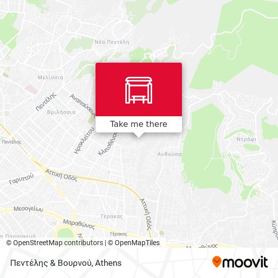 Πεντέλης & Βουρνού map