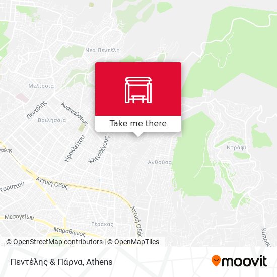 Πεντέλης & Πάρνα map