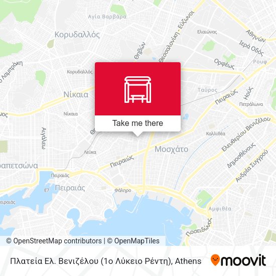 Πλατεία Ελ. Βενιζέλου (1ο Λύκειο Ρέντη) map