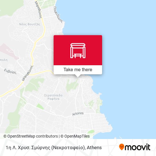 1η Λ. Χρυσ. Σμύρνης (Νεκροταφείο) map
