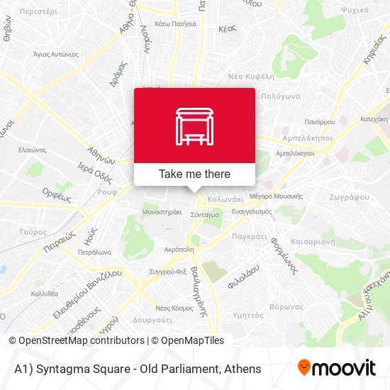 A1) Syntagma Square - Old Parliament map