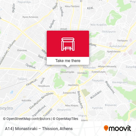 A14) Monastiraki – Thission map