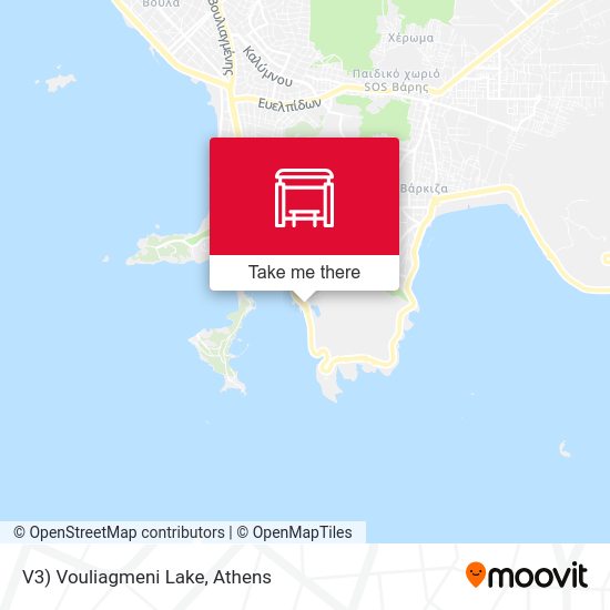 V3) Vouliagmeni Lake map