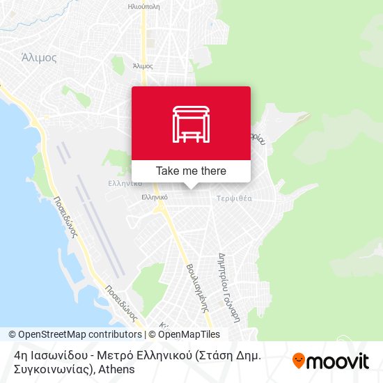 4η Ιασωνίδου - Μετρό Ελληνικού (Στάση Δημ. Συγκοινωνίας) map