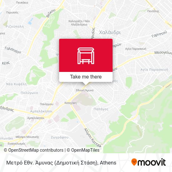Μετρό Εθν. Άμυνας (Δημοτική Στάση) map