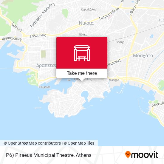 P6) Piraeus Municipal Theatre map