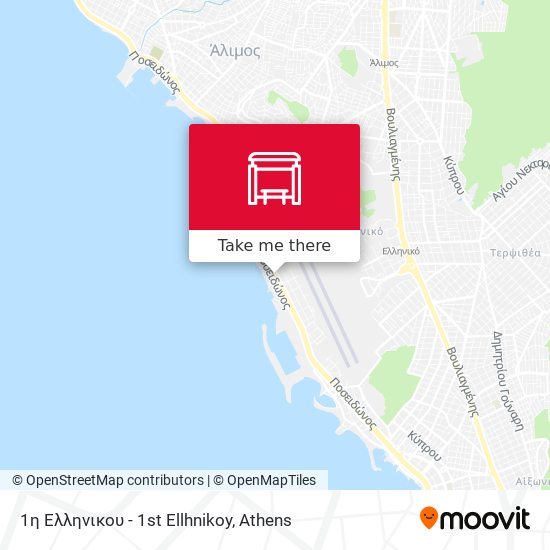 1η Ελληνικου - 1st Ellhnikoy map