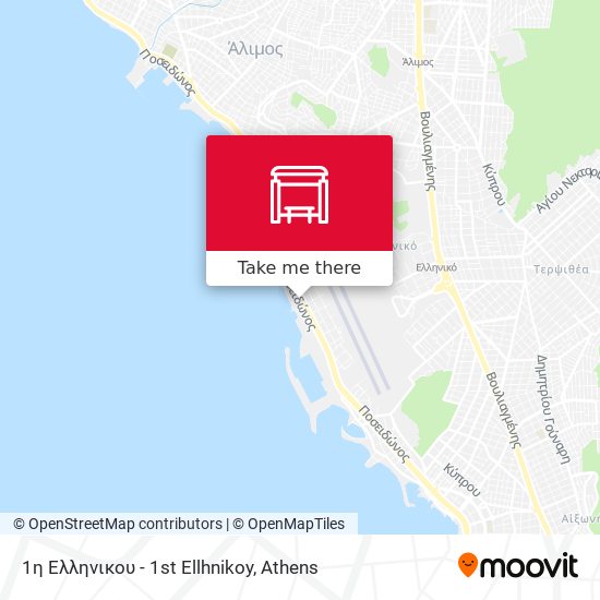 1η Ελληνικου - 1st Ellhnikoy map