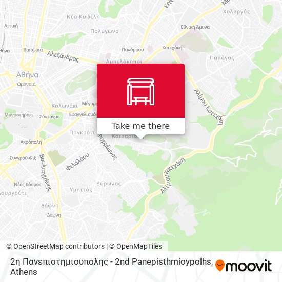 2η Πανεπιστημιουπολης - 2nd Panepisthmioypolhs map