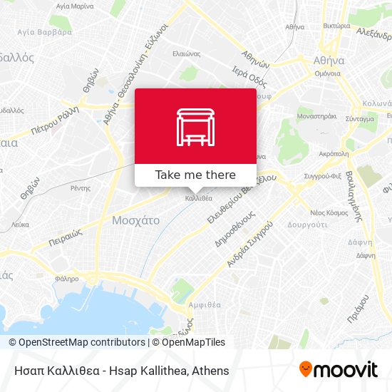 Ησαπ Καλλιθεα - Hsap Kallithea map