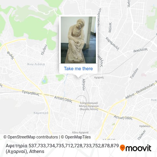 Αφετηρία 537,733,734,735,712,728,733,752,878,879 (Αχαρναί) map