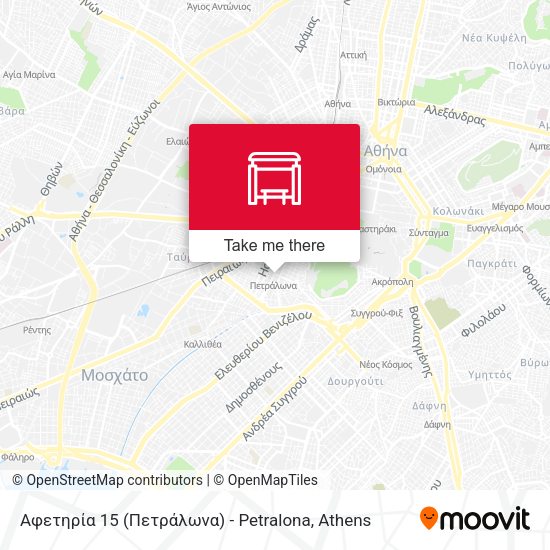 Αφετηρία 15 (Πετράλωνα) - Petralona map